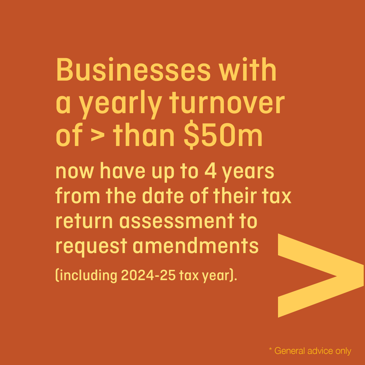 Businesses with a yearly turnover of > than m