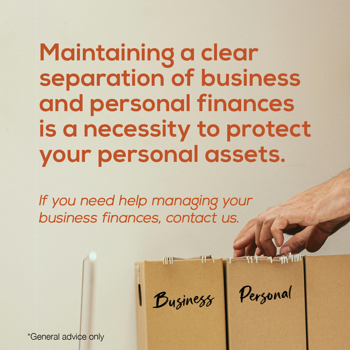 Maintaining a clear separation of business